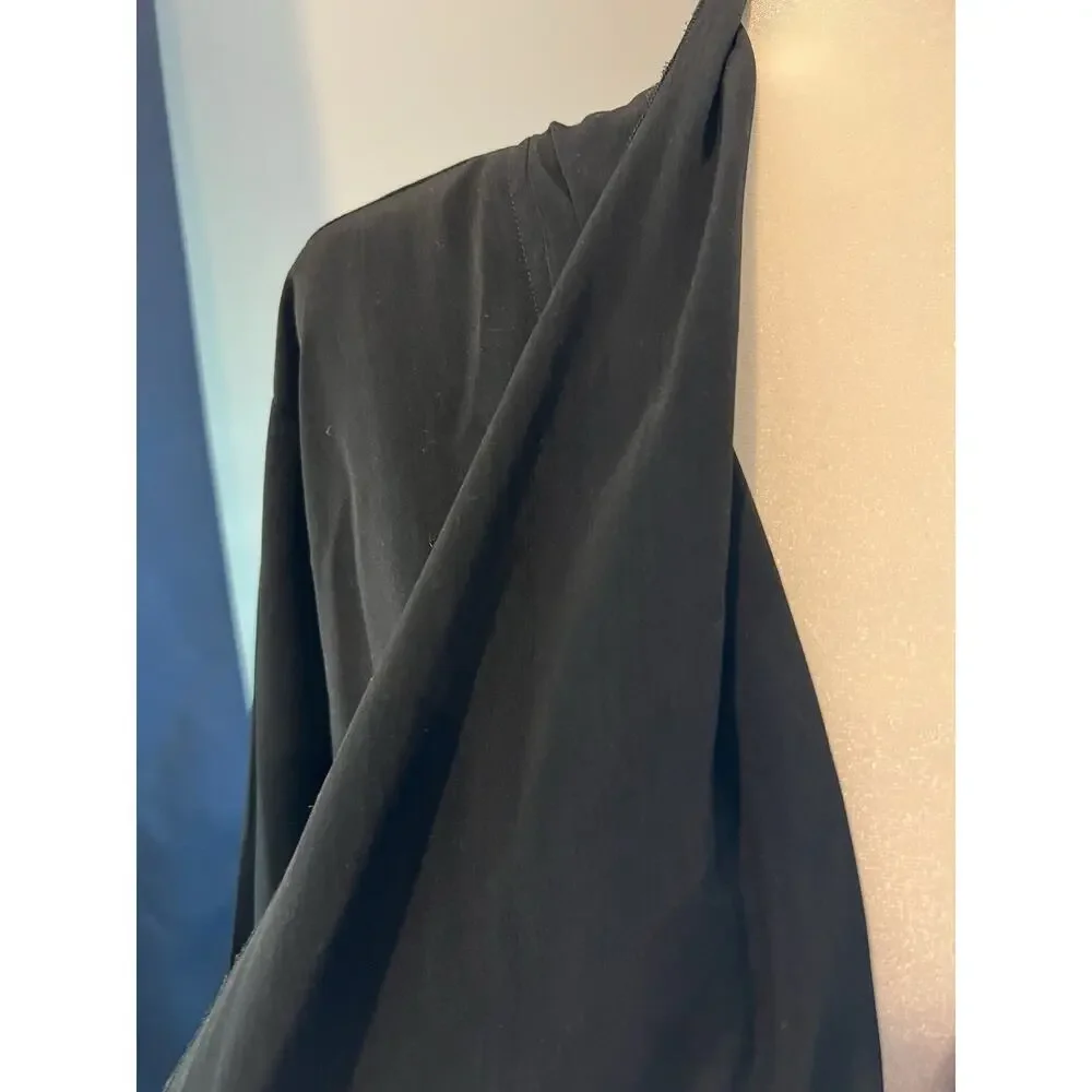VNTG OSCAR De La RENTA P/S Swimwear BLACK ClassicCover Up Cruise Loungewear 80's